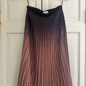 Reiss Black and Pink Ombre A-Line Skirt